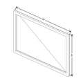 CNC Classic Broadway Driftwood 30" W X 18" H Aluminum Frame Glass Door - Horizontal