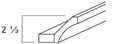 ACM8-C - Assembled Sage Green Shaker - COVE CROWN MOLDING 2 1/2" X 96"