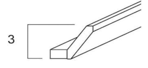 ACM8-S - Assembled Cream White Shaker - ANGLE CROWN MOLDING 3 1/4" X 96"