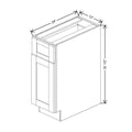 Fabuwood Allure Galaxy Seaside Pine 12" W x 32 1/2" H x 24" D ADA Single Door Base Cabinet