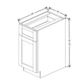 Fabuwood Allure Galaxy Seaside Pine 15" W x 32 1/2" H x 24" D ADA Single Door Base Cabinet
