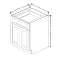 Fabuwood Allure Galaxy Claystone 24" W x 32 1/2" H x 24" D ADA Double Door Base Cabinet