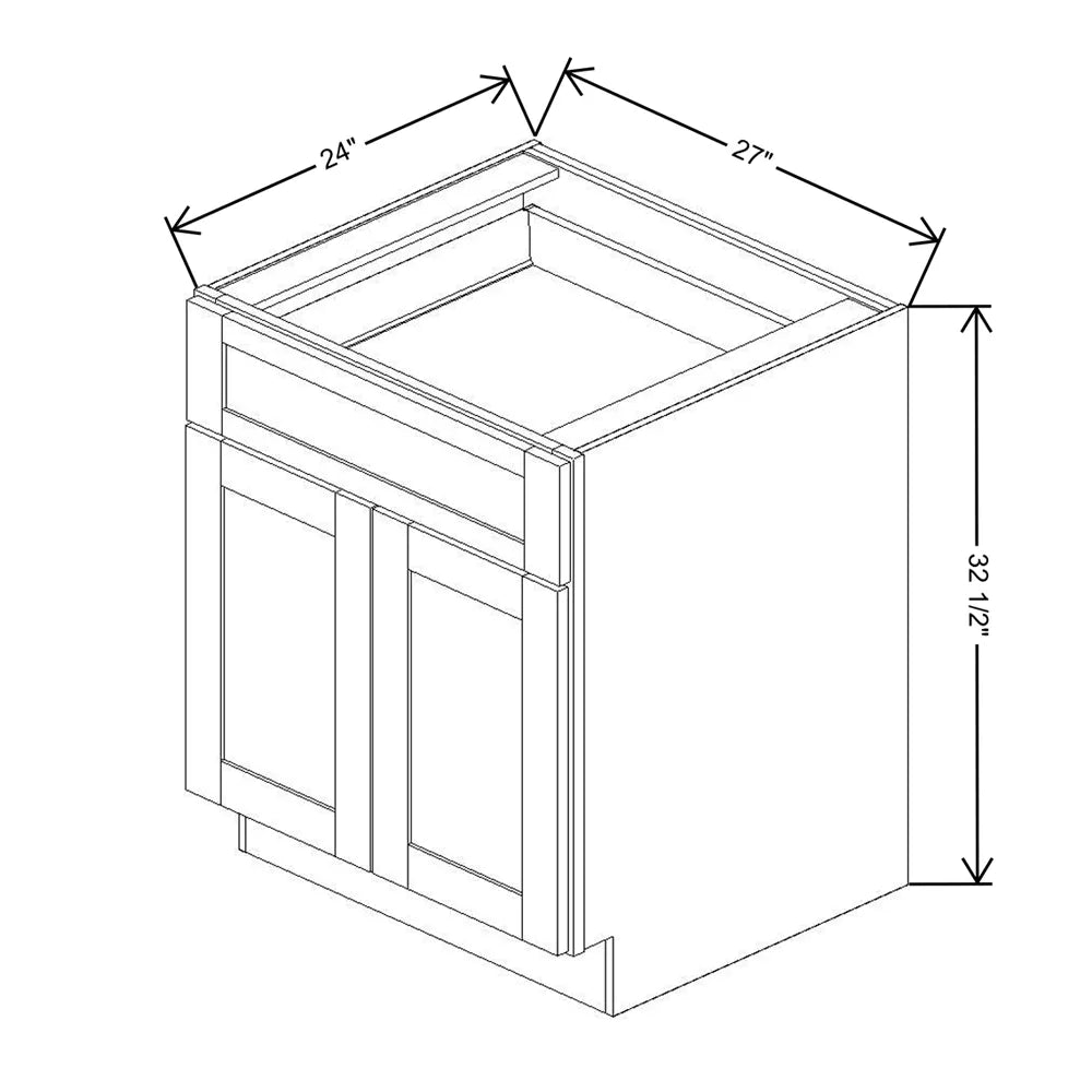 Fabuwood Allure Galaxy Elderberry 27" W x 32 1/2" H x 24" D ADA Double Door Base Cabinet