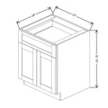 Fabuwood Allure Galaxy Claystone 27" W x 32 1/2" H x 24" D ADA Double Door Base Cabinet