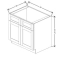 Fabuwood Allure Galaxy Claystone 33" W x 32 1/2" H x 24" D ADA Sink Base Cabinet