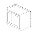 Fabuwood Quest Metro Frost 36" W X 32 1/2" H X 24" D Sink Base - Removable Front - Cabinet