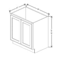 Fabuwood Quest Metro Java 30" W x 32 1/2" H x 24" D ADA Vanity Sink Base Cabinet
