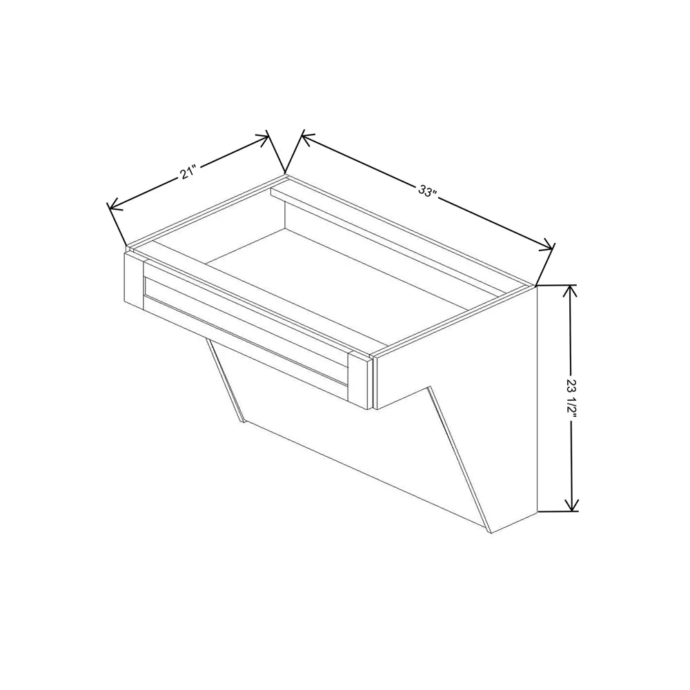 Fabuwood Allure Galaxy Seaside Pine 33" W x 32 1/2" H x 24" D ADA Wall Hung Vanity Sink Base Cabinet