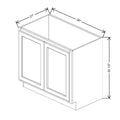 Fabuwood Quest Metro Java 36" W x 32 1/2" H x 24" D ADA Vanity Sink Base Cabinet