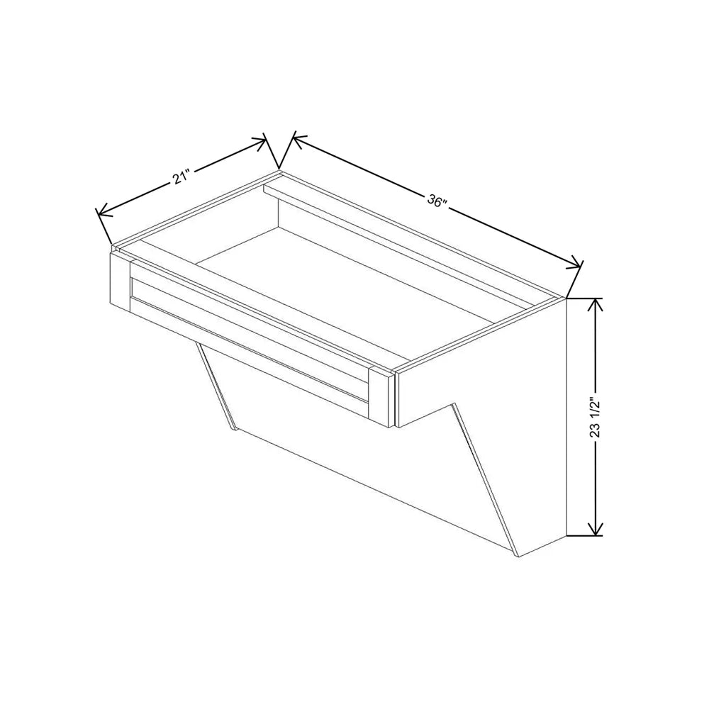 Fabuwood Allure Galaxy Seaside Pine 36" W x 32 1/2" H x 24" D ADA Wall Hung Vanity Sink Base Cabinet