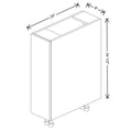 Fabuwood Illume Tuscany Nocce 3 09" W x 34 1/2" H x 24" D Full Height Single Door Base Cabinet