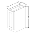 Fabuwood Allure Galaxy Mocha 12" W X 34 1/2" H X 24" D Full Height Single Door Base Cabinet