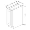 Fabuwood Allure Galaxy Claystone 12" W X 34 1/2" H X 24" D Full Height Single Door Base Cabinet
