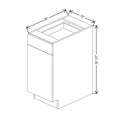 CNC Luxor 5-Piece White 15" W X 32 1/2" H Single Door Base Cabinet