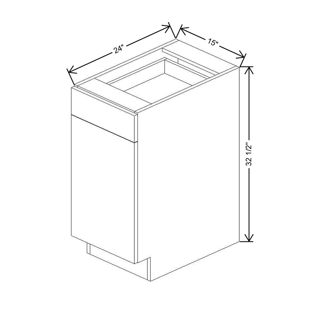 CNC Classic Milano Sunset 15" W X 32 1/2" H Single Door Base Cabinet