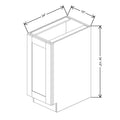 Fabuwood Allure Galaxy Seaside Pine 15" W X 34 1/2" H X 24" D Full Height Single Door Base Cabinet