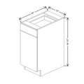 CNC Classic Broadway Cotton 15" W Single Door Base Cabinet