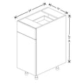 Fabuwood Illume Catalina Ida 1 15" W X 34 1/2" H X 24" D Single Door Base Cabinet