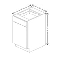 CNC Luxor White 18" W X 32 1/2" H Single Door Base Cabinet
