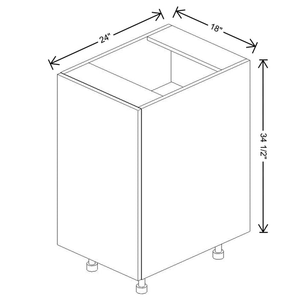 Fabuwood Illume Catalina Grigio Gloss 18" W X 34 1/2" H X 24" D Full Height Single Door Base Cabinet