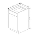 CNC Classic Broadway Coastal 18" W Single Door Base Cabinet