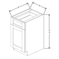 Fabuwood Allure Galaxy Natural Oak 18" W X 34 1/2" H X 24" D Single Door Base Cabinet