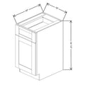 Fabuwood Allure Galaxy Biscuit 18" W X 34 1/2" H X 24" D Single Door Base Cabinet