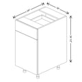 Fabuwood Illume Tuscany Cashmere 18" W x 34 1/2" H x 24" D Single Door Base Cabinet