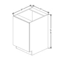 CNC Classic Milano Sand 21" W Full Height Single Door Base Cabinet