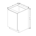 CNC Classic Milano Obsidian 21" W Full Height Single Door Base Cabinet W/ 1 Pullout Shelf
