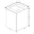 Fabuwood Illume Tuscany Rosales 2 21" W x 34 1/2" H x 24" D Full Height Single Door Base Cabinet