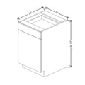 CNC Classic Highland White 21" W Single Door Base Cabinet