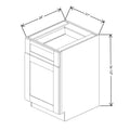 Fabuwood Allure Luna Natural Oak 21" W X 34 1/2" H X 24" D Single Door Base Cabinet