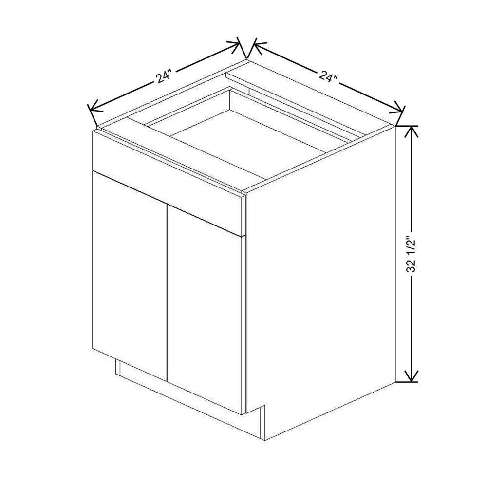 CNC Classic Broadway Cotton 24" W X 32 1/2" H 1 Drawer Double Door Base Cabinet