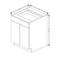 CNC Luxor Misty Grey 24" W X 32 1/2" H Single Drawer Double Door Base Cabinet