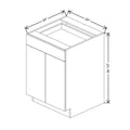 CNC Classic Milano Pine 24" W 1 Drawer Double Door Base Cabinet W/ 1 Pullout Shelf