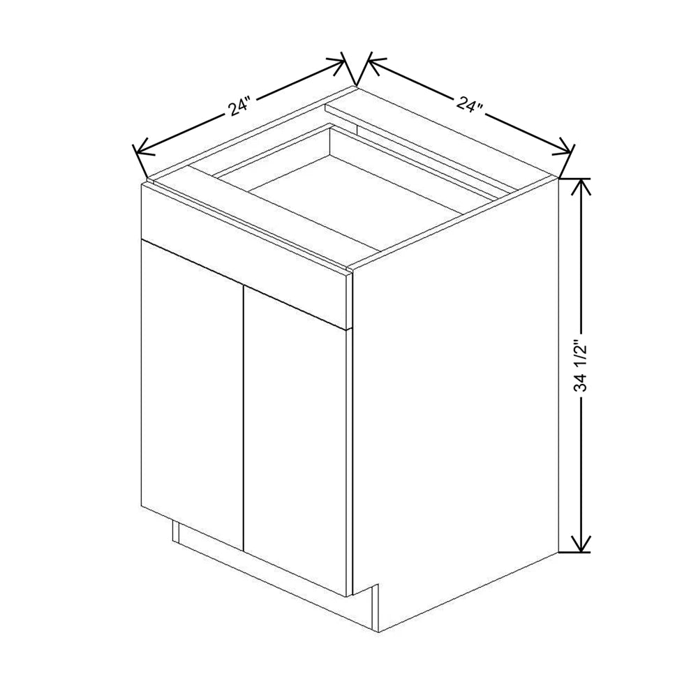 CNC Classic Milano Sunset 24" W 1 Drawer Double Door Base Cabinet W/ 1 Pullout Shelf