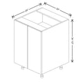 Fabuwood Illume Tuscany Como Ash 2 24" W x 34 1/2" H x 24" D Full Height Double Door Base Cabinet