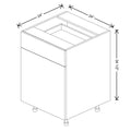 Fabuwood Illume Tuscany Como Ash 2 24" W x 34 1/2" H x 24" D Single Door Base Cabinet