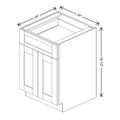 Fabuwood Allure Galaxy Elderberry 24" W X 34 1/2" H X 24" D Double Door Base Cabinet