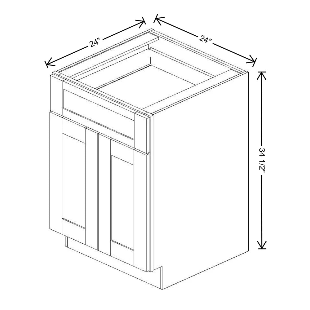 Fabuwood Allure Galaxy Natural Oak 24" W X 34 1/2" H X 24" D Double Door Base Cabinet
