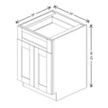 Fabuwood Allure Echo Cabernet Red 24" W X 34 1/2" H X 24" D Double Door Base Cabinet