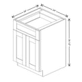 Fabuwood Allure Luna Natural Oak 24" W X 34 1/2" H X 24" D Double Door Base Cabinet