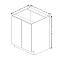 CNC Luxor Misty Grey 27" W Full Height Double Door Base Cabinet