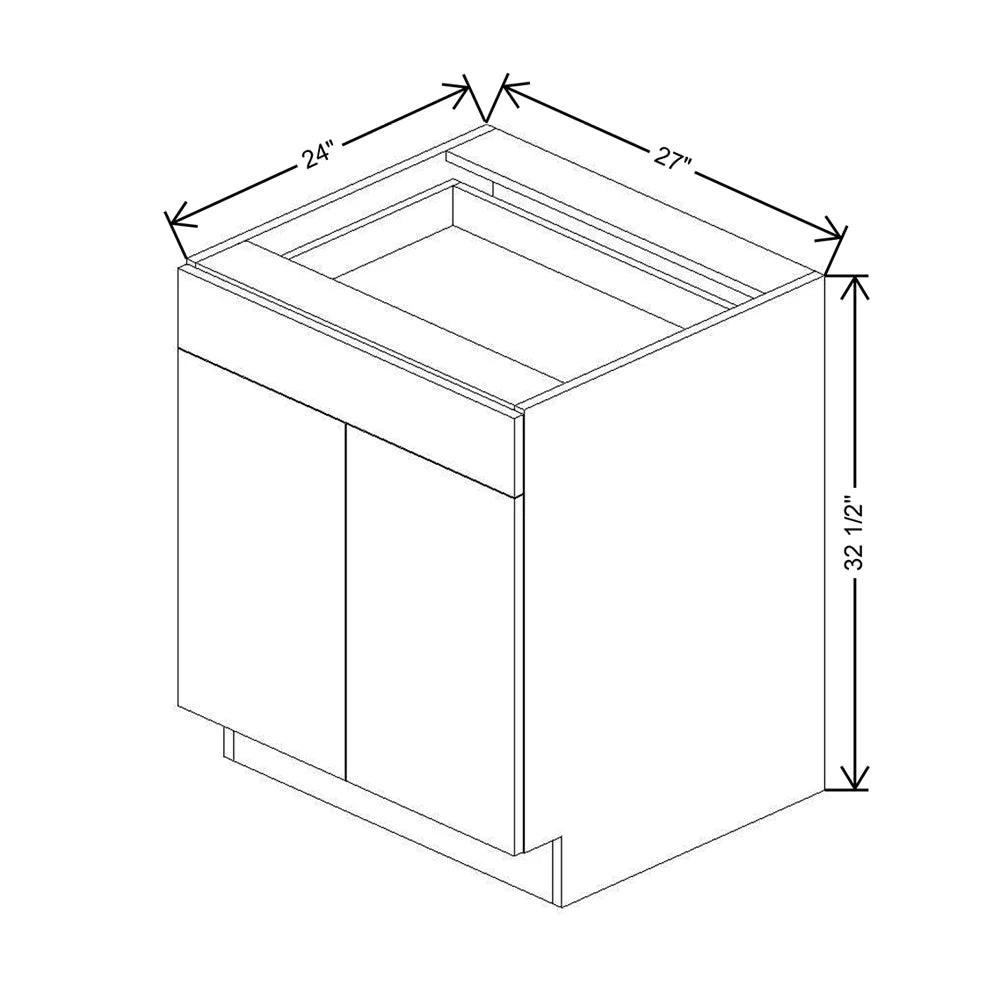 CNC Classic Broadway Cotton 27" W X 32 1/2" H 1 Drawer Double Door Base Cabinet
