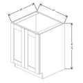 Fabuwood Allure Galaxy Claystone 27" W X 34 1/2" H X 24" D Full Height Double Door Base Cabinet
