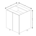 Fabuwood Illume Catalina Rosales 2 27" W X 34 1/2" H X 24" D Full Height Double Door Base Cabinet