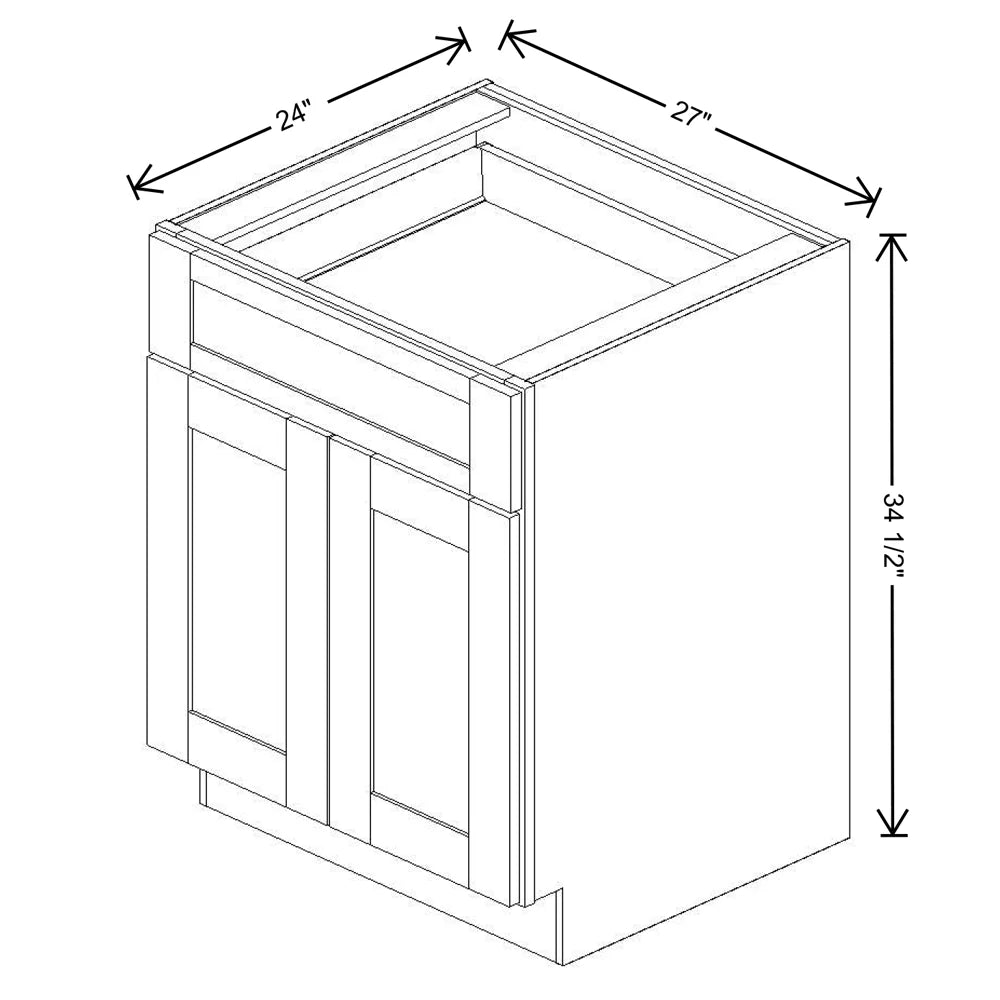 Fabuwood Allure Galaxy Linen 27" W X 34 1/2" H X 24" D Double Door Base Cabinet