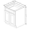 Fabuwood Allure Galaxy Biscuit 27" W X 34 1/2" H X 24" D Double Door Base Cabinet