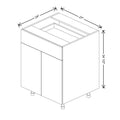 Fabuwood Illume Catalina Blanco Gloss 27" W X 34 1/2" H X 24" D Double Door Base Cabinet